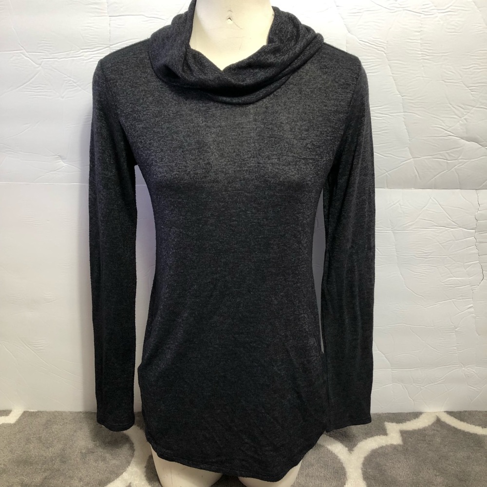 Maurices 24/7 Shirt Womens XS Gray Cowl Neck Pullover Pockets Lightweight